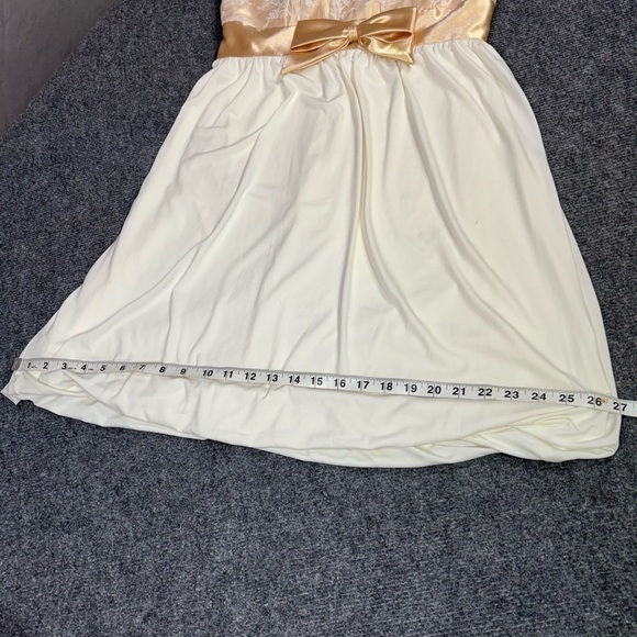 Jessica McClintock For Gunne Saxx Dress Women’s 13 Formal Lace White Gold - Picture 11 of 13